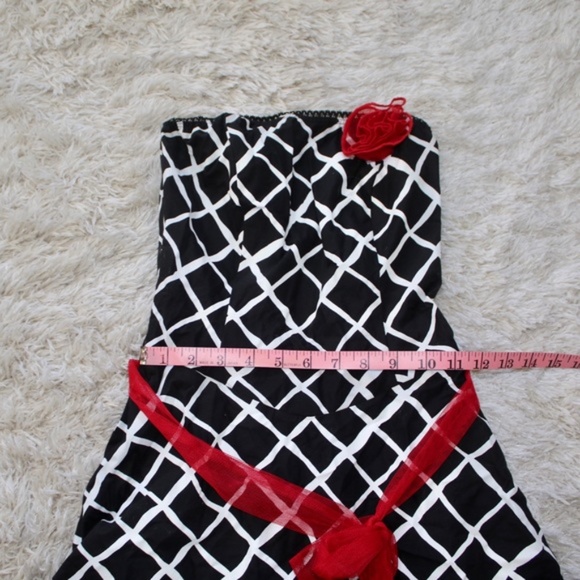 Ruby Rox Checkered Strapless Dress - Picture 4 of 7